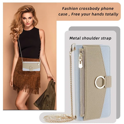 For OnePlus Nord CE4 Lite 5G / Oppo K12x 5G (China) Case Mirror Wallet Leather Phone Cover with Chain Shoulder Strap