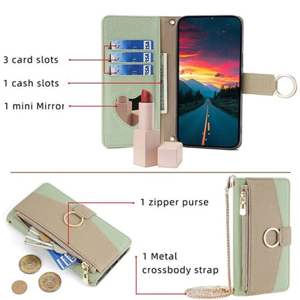 For OnePlus Nord CE4 Lite 5G / Oppo K12x 5G (China) Case Mirror Wallet Leather Phone Cover with Chain Shoulder Strap