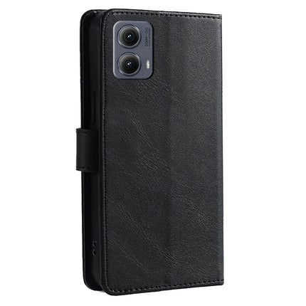 For Motorola Edge (2024) 5G Wallet Case Calf Texture Leather Phone Cover