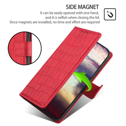 For Motorola Edge (2024) 5G Case Crocodile Texture PU Leather Phone Cover