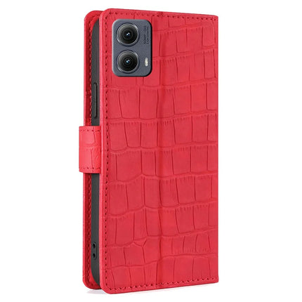 For Motorola Edge (2024) 5G Case Crocodile Texture PU Leather Phone Cover