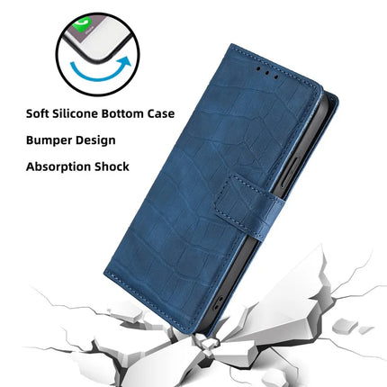 For Motorola Edge (2024) 5G Case Crocodile Texture PU Leather Phone Cover