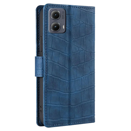 For Motorola Edge (2024) 5G Case Crocodile Texture PU Leather Phone Cover