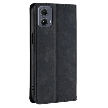 For Motorola Edge (2024) 5G Wallet Case PU Leather Magnetic Closing Phone Cover