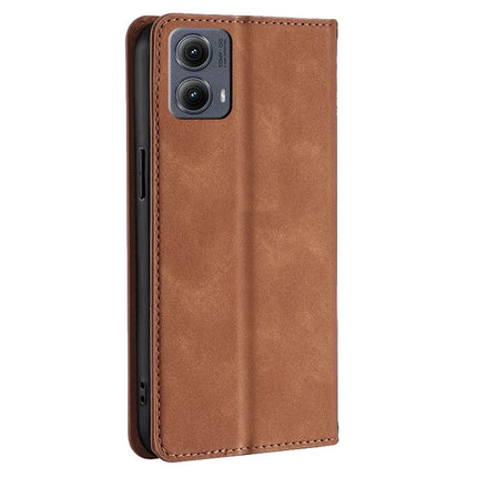 For Motorola Edge (2024) 5G Wallet Case PU Leather Magnetic Closing Phone Cover