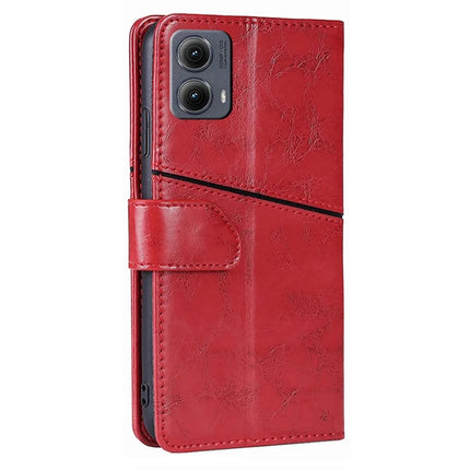 For Motorola Edge (2024) 5G Case Geometric Splicing PU Leather Phone Cover