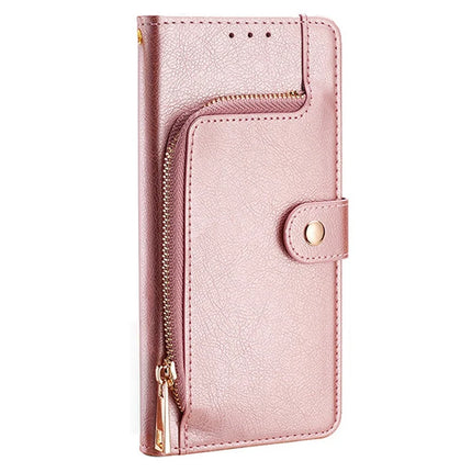 For Motorola Edge (2024) 5G Case Zipper Pocket PU Leather Wallet Flip Phone Cover