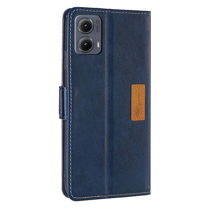 For Motorola Edge (2024) 5G Case Contrast Color Wallet Leather Phone Cover