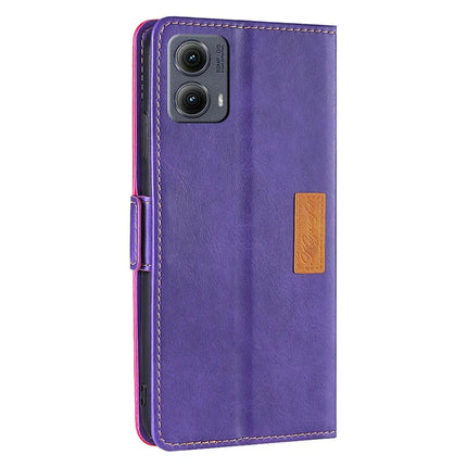 For Motorola Edge (2024) 5G Case Contrast Color Wallet Leather Phone Cover
