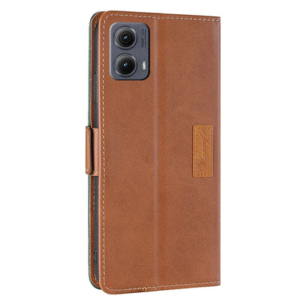 For Motorola Edge (2024) 5G Case Contrast Color Wallet Leather Phone Cover