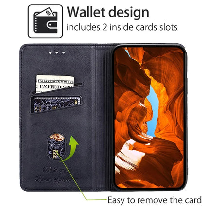 For Motorola Edge (2024) 5G Case Card Slots Cowhide Texture Phone Leather Cover
