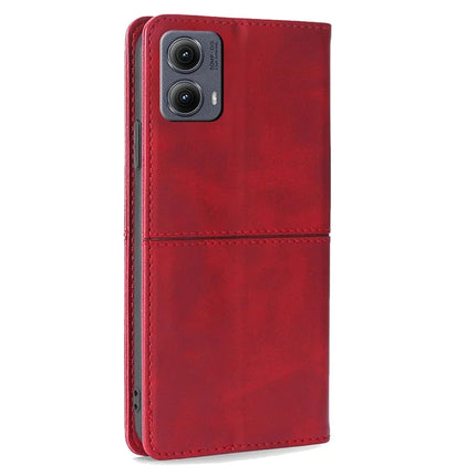For Motorola Edge (2024) 5G Case Card Slots Cowhide Texture Phone Leather Cover