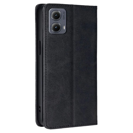 For Motorola Edge (2024) 5G Case PU Leather Calf Texture Phone Wallet Cover