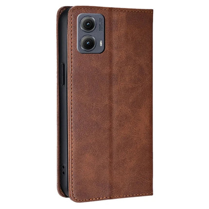 For Motorola Edge (2024) 5G Case PU Leather Calf Texture Phone Wallet Cover