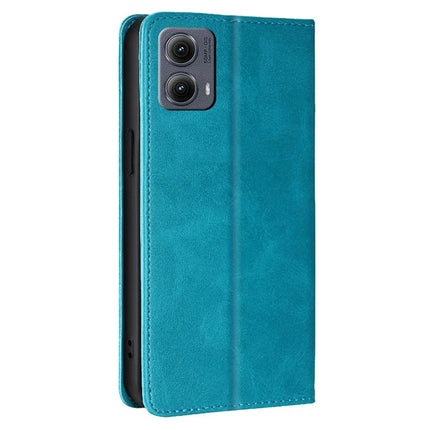 For Motorola Edge (2024) 5G Case PU Leather Calf Texture Phone Wallet Cover