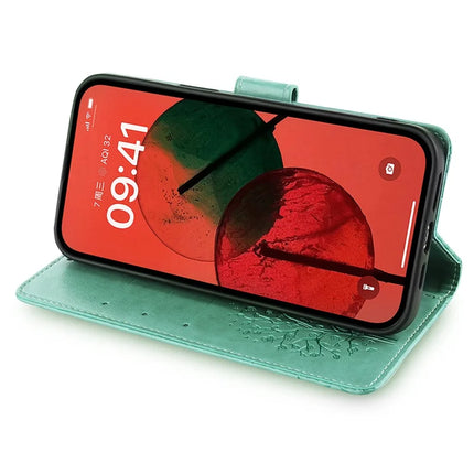For Motorola Edge (2024) 5G Case PU Leather Wallet Phone Cover Tree Deer Imprinted