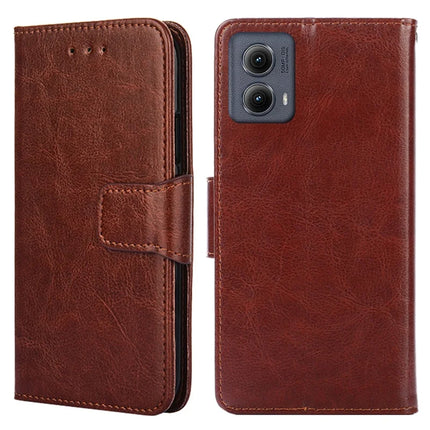 For Motorola Edge (2024) 5G Case Wallet PU Leather + TPU Folding Stand Phone Cover - Brown