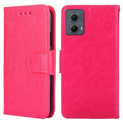For Motorola Edge (2024) 5G Case Wallet PU Leather + TPU Folding Stand Phone Cover - Rose