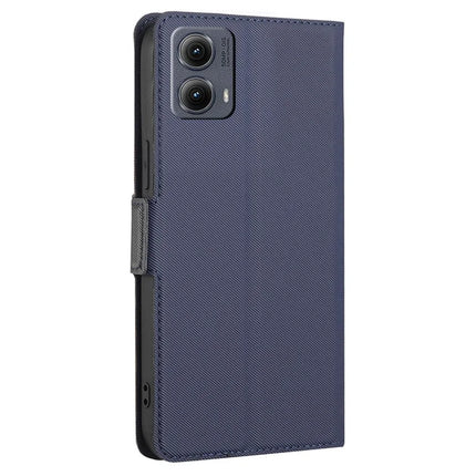 For Motorola Edge (2024) 5G Case Card Holder Twill Texture Leather Phone Cover