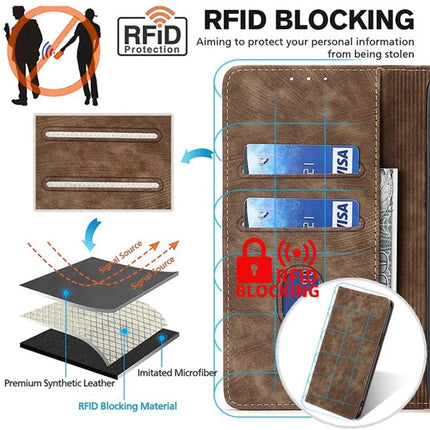 For Motorola Edge (2024) 5G Case RFID Blocking Wallet Leather Phone Cover
