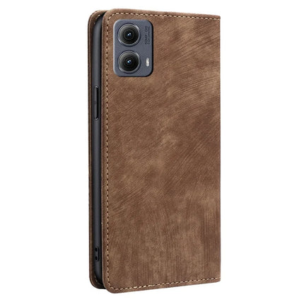 For Motorola Edge (2024) 5G Case RFID Blocking Wallet Leather Phone Cover