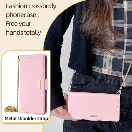 For Motorola Edge (2024) 5G Case PU Leather Wallet Stand Phone Cover with Crossbody Shoulder Strap