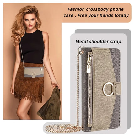 For Motorola Edge (2024) 5G Case Mirror Wallet Leather Phone Cover with Chain Shoulder Strap