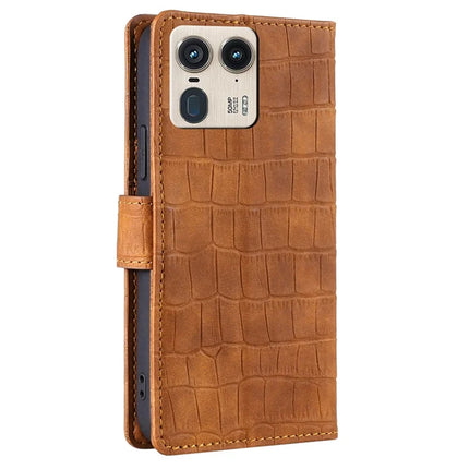 For Motorola Moto X50 Ultra 5G / Edge 50 Ultra 5G Case Crocodile Texture PU Leather Phone Cover
