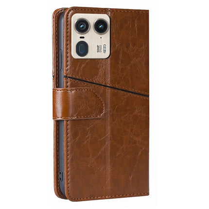 For Motorola Moto X50 Ultra 5G / Edge 50 Ultra 5G Case Geometric Splicing PU Leather Phone Cover