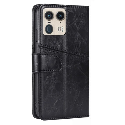 For Motorola Moto X50 Ultra 5G / Edge 50 Ultra 5G Case Geometric Splicing PU Leather Phone Cover