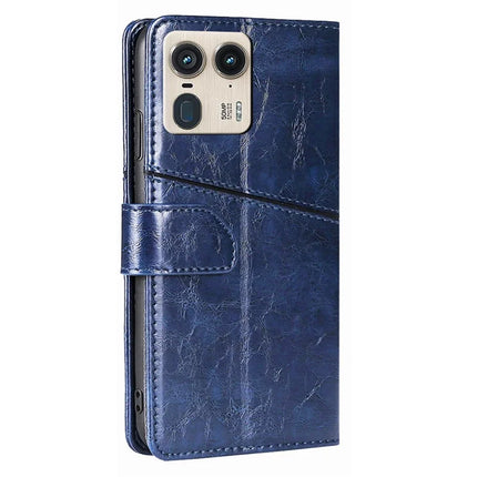 For Motorola Moto X50 Ultra 5G / Edge 50 Ultra 5G Case Geometric Splicing PU Leather Phone Cover