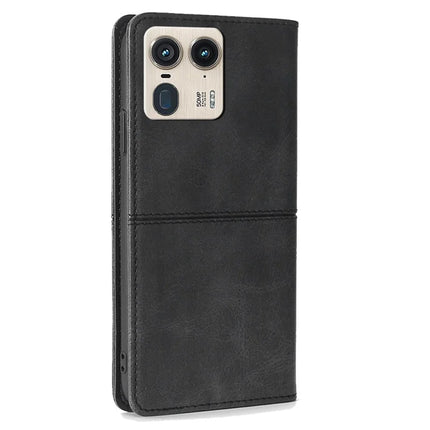For Motorola Moto X50 Ultra 5G / Edge 50 Ultra 5G Case Card Slots Cowhide Texture Phone Leather Cover