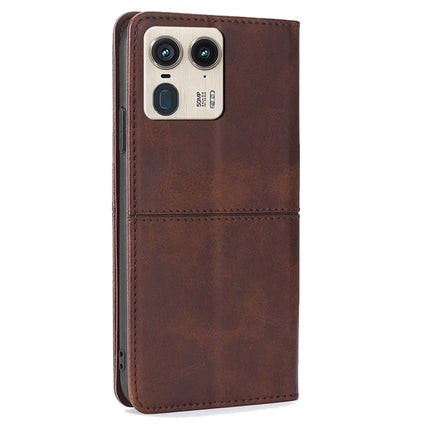 For Motorola Moto X50 Ultra 5G / Edge 50 Ultra 5G Case Card Slots Cowhide Texture Phone Leather Cover