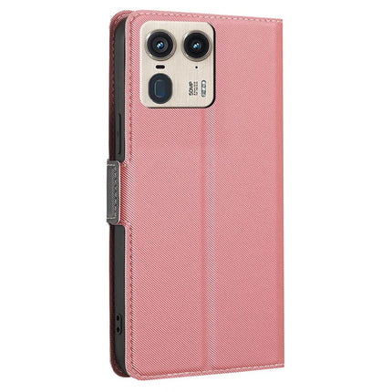 For Motorola Moto X50 Ultra 5G / Edge 50 Ultra 5G Case Card Holder Twill Texture Leather Phone Cover