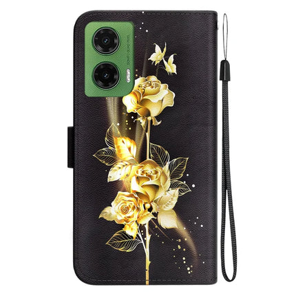 For Motorola Moto G35 5G Wallet Phone Case Anti-Drop Leather Flip Cover Pattern Printing