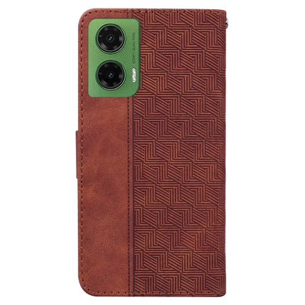 For Motorola Moto G35 5G Case Geometry Pattern Leather Wallet Phone Cover