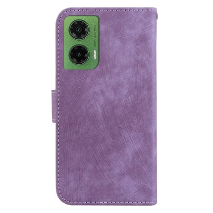 For Motorola Moto G35 5G Wallet Case Tiger Imprint Leather Shockproof Phone Cover