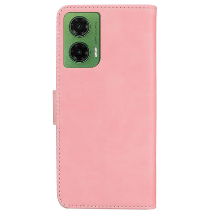 For Motorola Moto G35 5G Case Solid Color Leather Wallet Phone Cover
