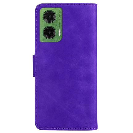 For Motorola Moto G35 5G Case Solid Color Leather Wallet Phone Cover