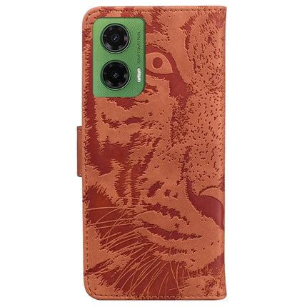 For Motorola Moto G35 5G Case Tiger Imprint Leather Wallet Phone Cover