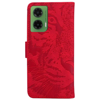 For Motorola Moto G35 5G Case Tiger Imprint Leather Wallet Phone Cover