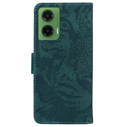 For Motorola Moto G35 5G Case Tiger Imprint Leather Wallet Phone Cover