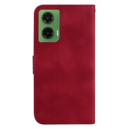 For Motorola Moto G35 5G Stand Case 7-Shaped Pattern Imprint Leather Phone Cover