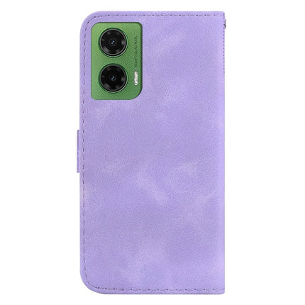 For Motorola Moto G35 5G Stand Case 7-Shaped Pattern Imprint Leather Phone Cover