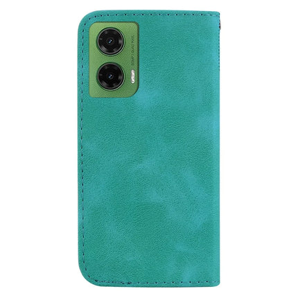 For Motorola Moto G35 5G Stand Case 7-Shaped Pattern Imprint Leather Phone Cover