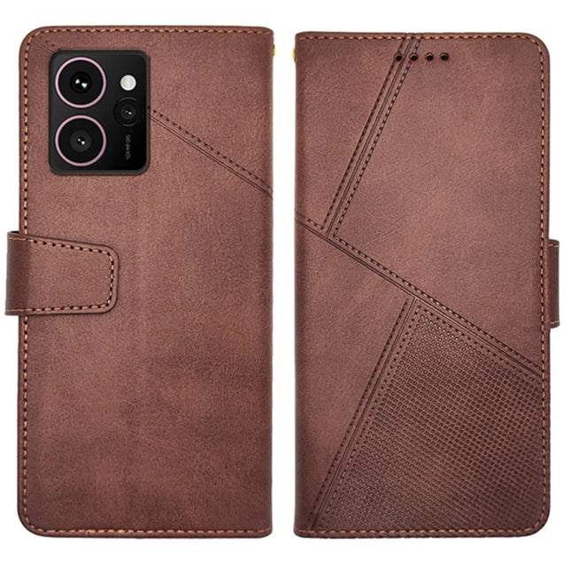 IDEWEI For HMD Skyline Case Leather Wallet Phone Cover Stand Calf Texture - Coffee