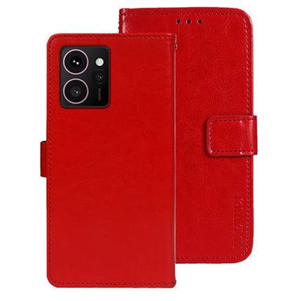 IDEWEI For HMD Skyline Stand Case Crazy Horse Texture Leather Phone Cover - Red