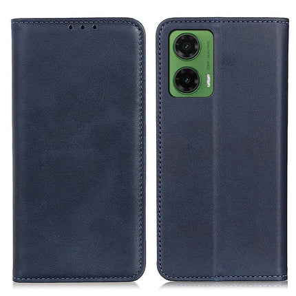 For Motorola Moto G35 5G Case Split Leather Flip Wallet Phone Cover - Blue