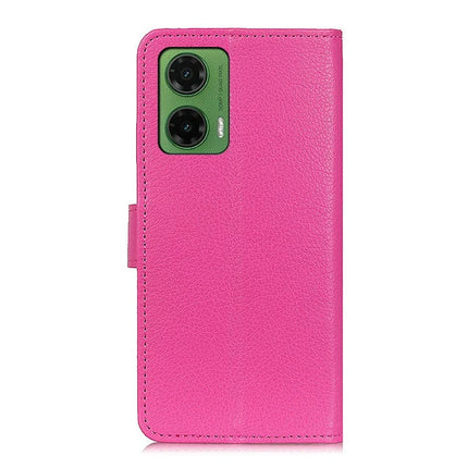 For Motorola Moto G35 5G Wallet Case PU Leather Phone Cover Litchi Texture