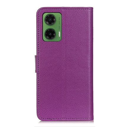 For Motorola Moto G35 5G Wallet Case PU Leather Phone Cover Litchi Texture
